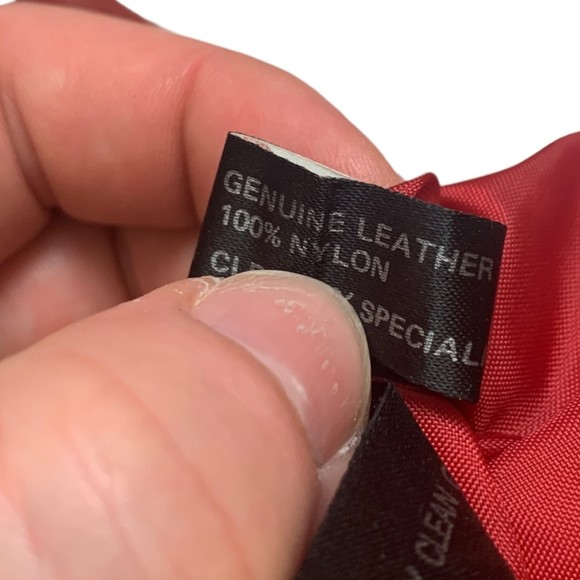 Vintage 80s Michael Hoban Red Leather Straight Pull-On Pants Size 4 High Rise - Picture 5 of 12